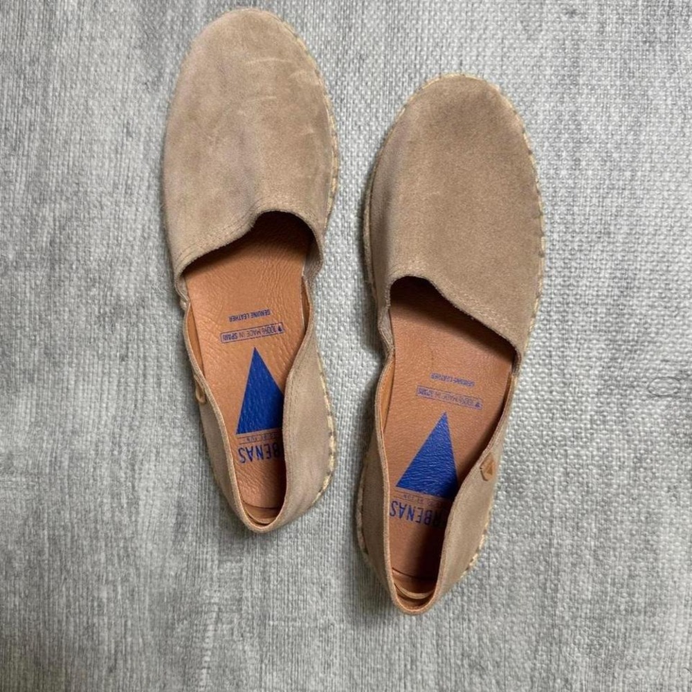 Verbenas Leather Suede Espadrille Flats Slip On Shoes Women's 9 - Picture 3 of 6